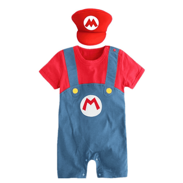 Red Short Sleeve / 70cm 2Pcs Super Mario Baby Cosplay Costume JuniorHaul