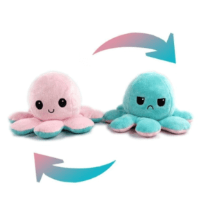 Pink-Blue Octopus Mood Flip Plush Toy JuniorHaul