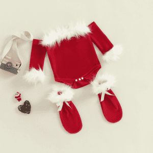 2Pcs Baby Christmas Long Sleeve Girl Outfit - Image 3