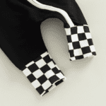 Checkerboard Patchwork Baby Jumpsuit - Image 4