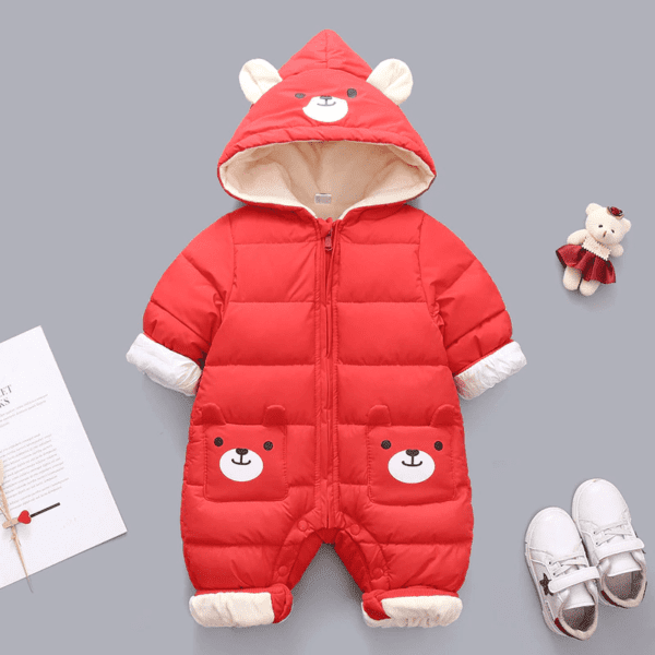 Red / 3M Baby Bear Cute Jumpsuit JuniorHaul