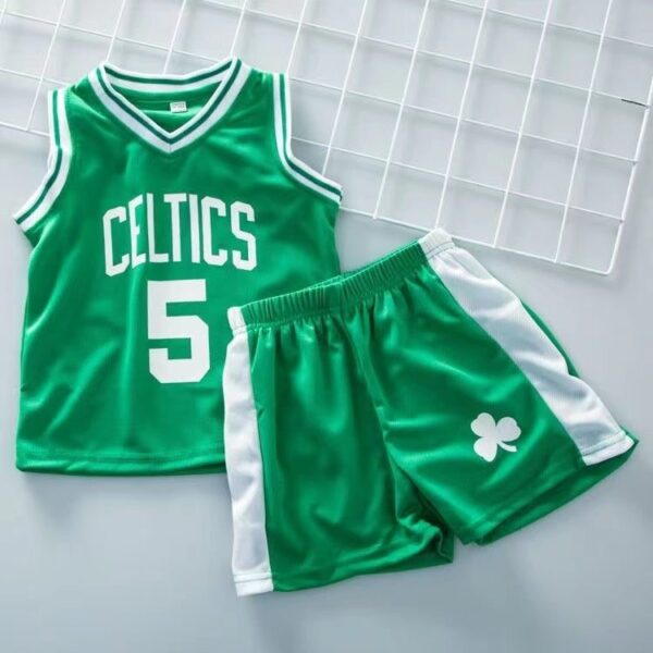 Green Celtics 5 V-Neck / 1T(90cm) Basketball Sleeveless Summer Suit JuniorHaul