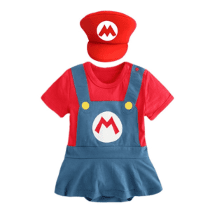 Red Short Sleeve Skirt / 70cm 2Pcs Super Mario Baby Cosplay Costume JuniorHaul