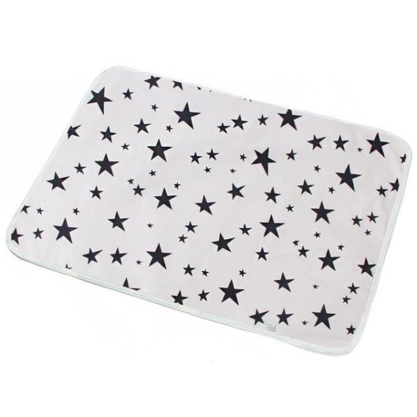 Black stars 50x70cm Baby Reusable Diaper Mat JuniorHaul