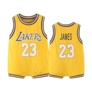 Yellow Lakers 23 / 3M Basketball Sleeveless Romper JuniorHaul