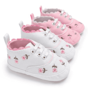 Toddler Canvas Cute Flower Sneaker Shoes - Image 7