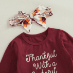 Baby Girl Turkey Print Cloth Set - Image 4