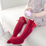 GIRLS BIG BOW LONG KID'S  SOCKS - Image 2