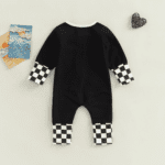 Checkerboard Patchwork Baby Jumpsuit - Image 5