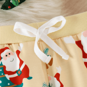 2Pcs Santa Tree Print Baby Sweatshirt - Image 4