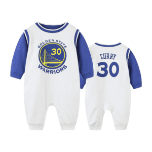 White Warriors 30 / 6M Basketball Baby Full Sleeve Romper JuniorHaul