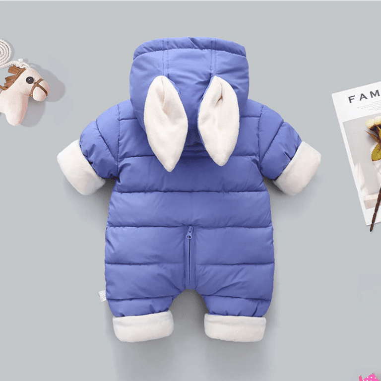 Buy Baby 3D Ear Design Thermal Lined Jumpsuit I Rabbit Onesie