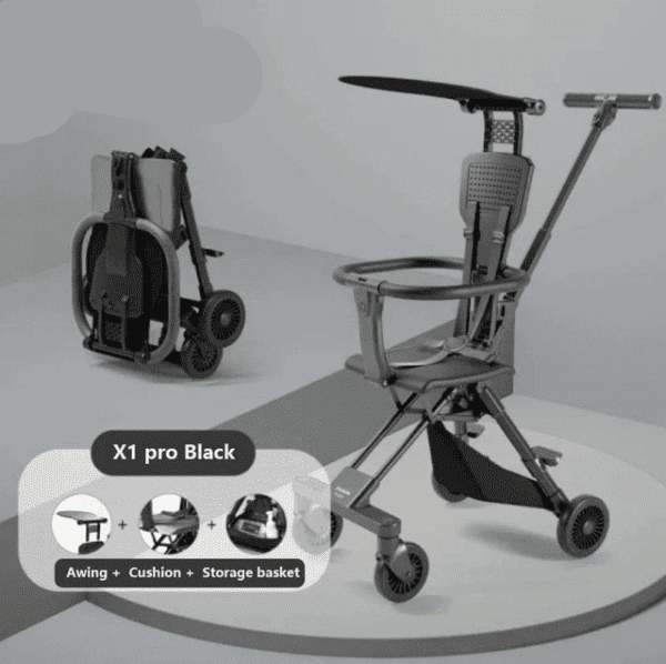 X1 black pro Two-way ultra-light folding baby stroller JuniorHaul