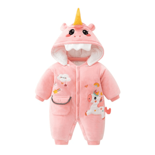 Unicorn / 3M Cartoon Baby Warm Jumpsuit JuniorHaul