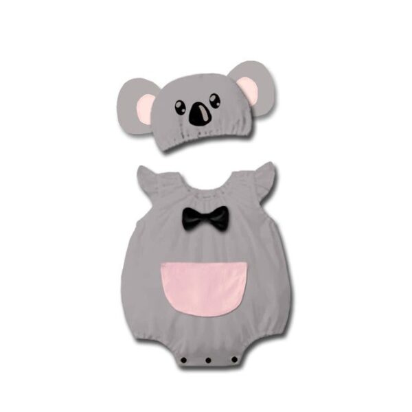 Koala / 12M Cartoon Baby Romper With Cap JuniorHaul