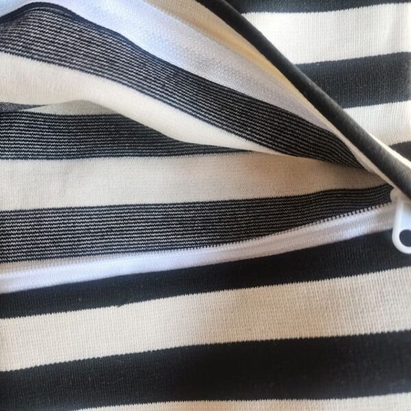 Black / S Blue Striped Loose Nursing Sweatshirt JuniorHaul