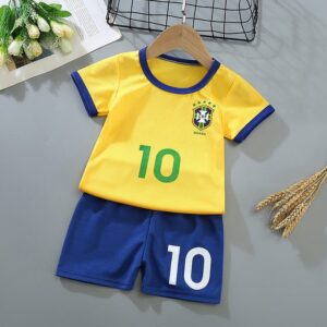 Brazil 10 / 4T Football Baby Summer Suit JuniorHaul