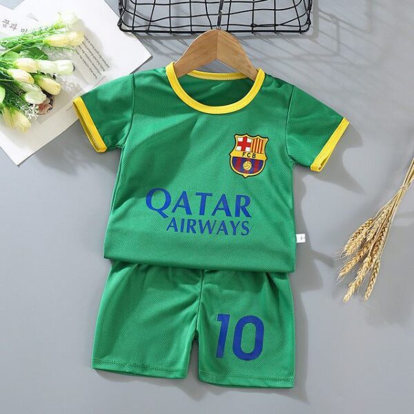 Green FC Barcelona 10 / 6T Football Baby Summer Suit JuniorHaul