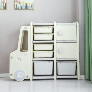 2x3 white Car Shaped Storage For Kids JuniorHaul