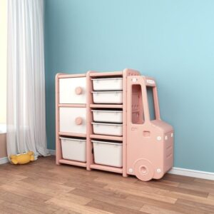 2x3 pink Car Shaped Storage For Kids JuniorHaul