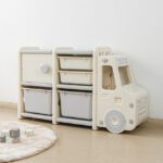 2x2 white Car Shaped Storage For Kids JuniorHaul