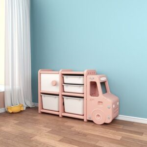 2x2 pink Car Shaped Storage For Kids JuniorHaul