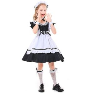 Halloween Girls Maid Cosplay Children Costume JuniorHaul