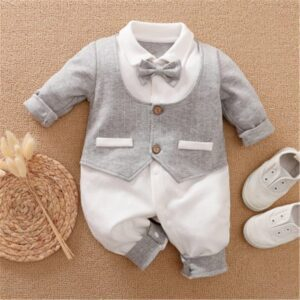 4 / 0-3M Gentleman Baby Rompers JuniorHaul