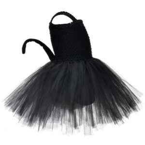 Halloween Black Mesh Cat Ball Gown Dress JuniorHaul