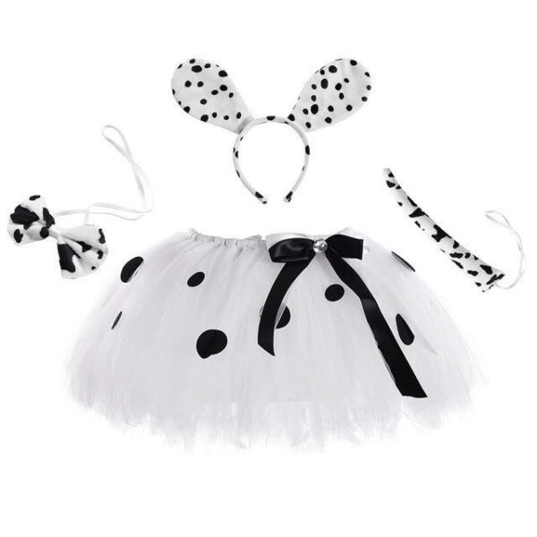 XS(0-2Y) Halloween Dalmatian Puppy Girls Skirt JuniorHaul