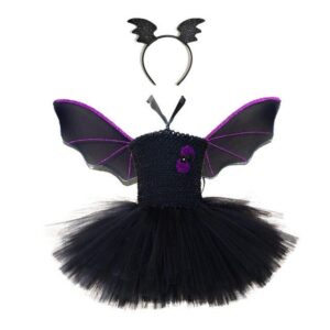 1 / M(3-4Y) - Halloween Bat Wing Princess Gown - JuniorHaul