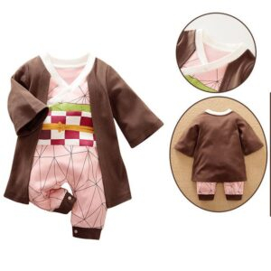 Nezuko Kamado / 9M Demon Slayer Baby Jumpsuit Costume JuniorHaul