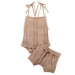Brown / 0-3M Newborn Baby Girl Romper JuniorHaul