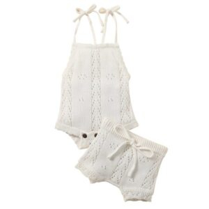white sleeveless / 0-3M Newborn Baby Girl Romper JuniorHaul