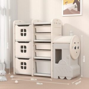 Cabinet 2 Train Shaped Storage For Kids JuniorHaul