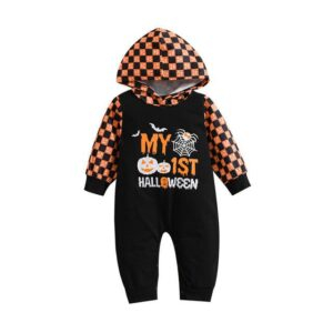 Halloween Skeleton Grid Printing Jumpsuit JuniorHaul