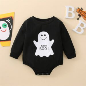 Buy Halloween Ghost Printed Baby Sweatshirt Romper