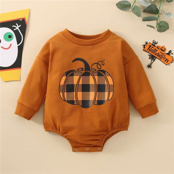 1 / 6-12M Halloween Pumpkin Printed Baby Sweatshirt JuniorHaul