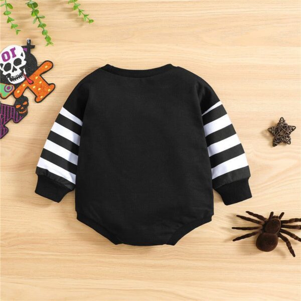Halloween Pumpkin Printed Stripe Baby Sweatshirt JuniorHaul