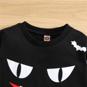 Halloween Pumpkin Printed Stripe Baby Sweatshirt JuniorHaul