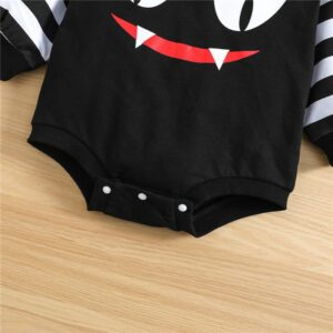 Halloween Pumpkin Printed Stripe Baby Sweatshirt JuniorHaul