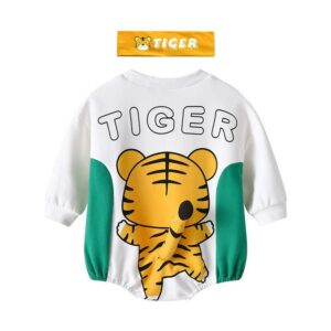 Tiger Romper + Hairband / 0-3M Cartoon Tail Baby Onesie JuniorHaul