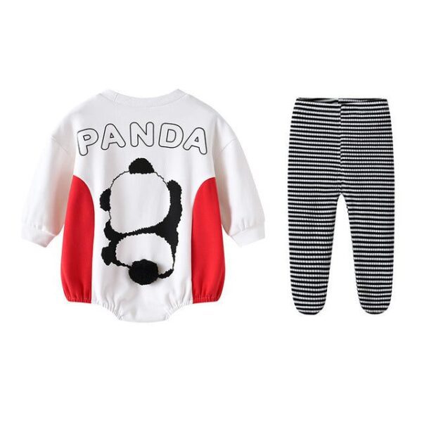 Panda Romper + pants / 6-9M Cartoon Tail Baby Onesie JuniorHaul