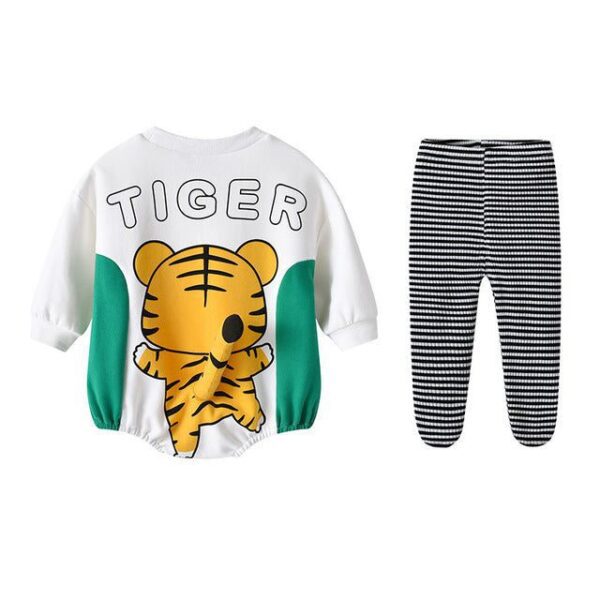 Tiger Romper + pants / 18-24M Cartoon Tail Baby Onesie JuniorHaul