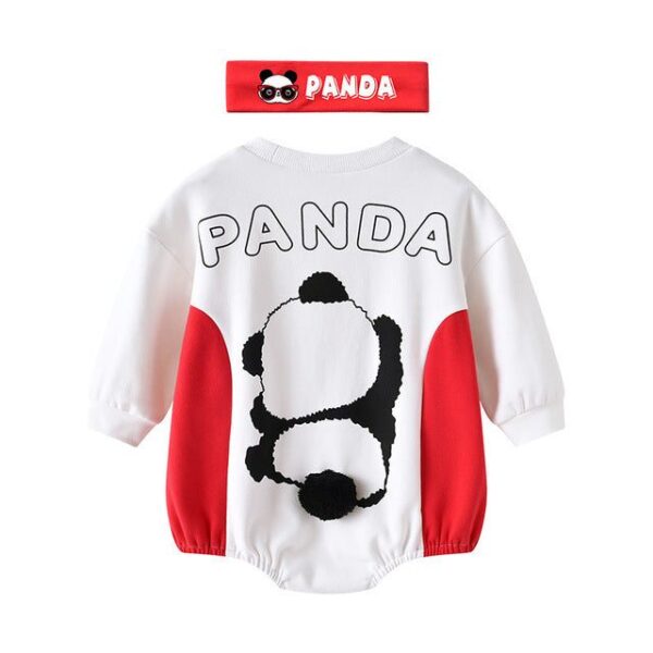 Panda Romper + Hairband / 6-9M Cartoon Tail Baby Onesie JuniorHaul
