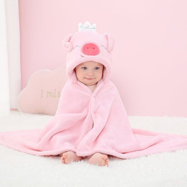 Princess Pig / S(0-3Y) Soft Baby Hooded Bathrobes JuniorHaul