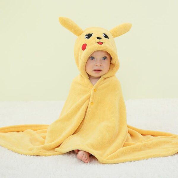 Pikachu / S(0-3Y) Soft Baby Hooded Bathrobes JuniorHaul