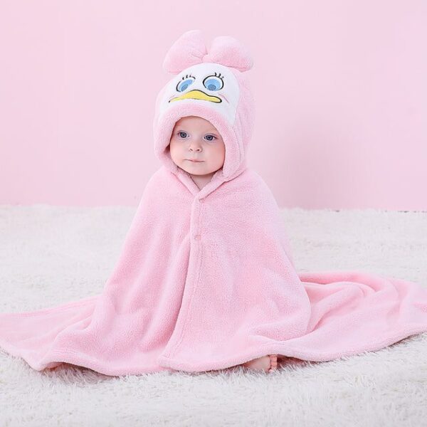 Pink Tweety / S(0-3Y) Soft Baby Hooded Bathrobes JuniorHaul