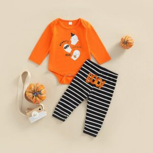 12-18M Halloween 2PCS Ghost Printing Onesie JuniorHaul