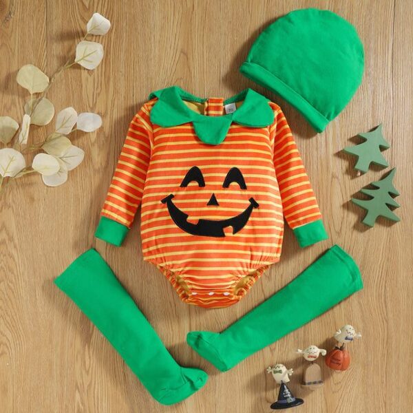 6-12M Halloween 3PCS Pumpkin Costume JuniorHaul